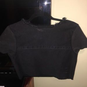 frayed Denim top